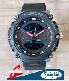 تصویر ساعت مچی مردانه جیشاک دو زمانه ساعت GSHOCK کد ASM60 