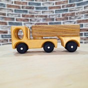 تصویر کامیون کمپرسی چوبی Wooden dump truck