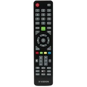 تصویر کنترل تلویزیون ایکس ویژن X.Vision دکمه سبز X.Vision TV Remote Control