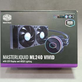 تصویر خنک کننده مایع پردازنده کولر مستر MASTERLIQUID ML240 VIVID ARGB BLACK Cooler MASTERLIQUID ML240 VIVID A-RGB BLACK CPU Liquid Cooler