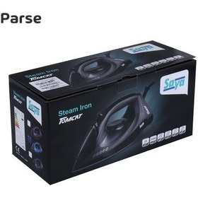 تصویر اتو بخار با کف سرامیک سایا/پارس خزر مدل COMBAT Steam iron with ceramic soleplate Saya/Pars Khazar model COMBAT