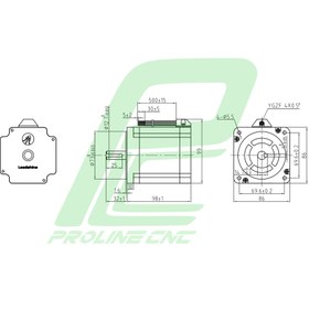 تصویر استپ موتور سی ان سی 80 کیلوگرم بر سانتی متر نما 34 برند لیدشاین مدل 86CM80 StepperMotor Leadshine 86CM80