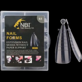 تصویر قالب کاشت ژل ناخن NBI ان بی آی 120 عددی بادامی 