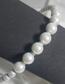 تصویر تل مرواریدی با نگین های ریز 