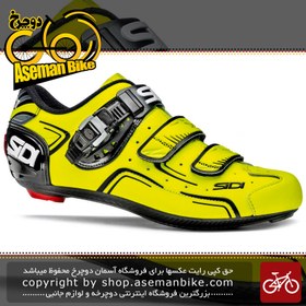 تصویر کفش دوچرخه سواری کورسی جاده سی دی ایتالیا مدل لول مشکی زرد SIDI On Road Shoes Italy Carbon LEVELYellow Fluo Black 