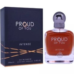 تصویر عطر ادوپرفیوم مردانه فراگرنس ورد مدل پرود آف یو اینتنس حجم ۱۰۰ میل با رایحه شیرین 