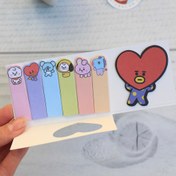 تصویر استیک نوت مدل بی‌تی‌اس بی‌تی۲۱ طرح تاتا BTS BT21 TATA stick note