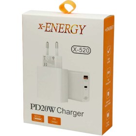 تصویر کلگی فست شارژ X-Energy X-520 2Port 3A QC3 PD 20W X-Energy X-520 2Port 3A QC3 PD 20W Fast Wall Charger