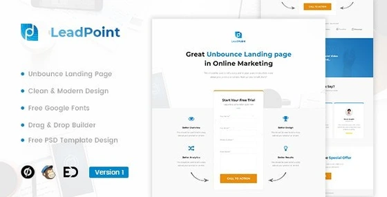 Lead Repoint خرید و قیمت دانلود قالب سایت LeadPoint – قالب صفحه فرود و HTML حرفه ای ...