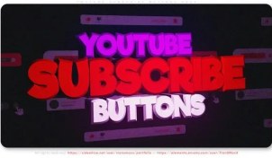 تصویر پکیج دکمه‌های اشتراک یوتیوب | After Effect 