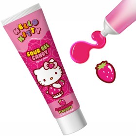 تصویر ژله توت فرنگی تیوبی هلو کیتی_35گرم-بسته 24 عددی hello kitty strawberry gel candy