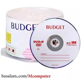 تصویر دی وی دی خام بادجت Budget DVD بسته 50 عددی 