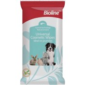 تصویر دستمال مرطوب سگ و گربه بایولاین بسته 10 عددی - Bioline Pet Wipes 