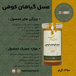 تصویر عسل گیاهان کوهی کرمانشاه ۱۳۵۰ گرمی 