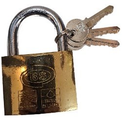 تصویر قفل آویز BS سه کلید 