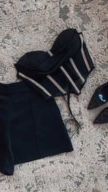 تصویر دکلته جواهر دوزی 