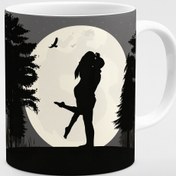 تصویر ماگ با طرح بوسه عاشقانه 