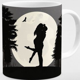 تصویر ماگ با طرح بوسه عاشقانه 