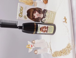 تصویر شانه رنگ مو رنگ قهوه ای روشن طبیعی برند دکسی Dexe کد 4863 