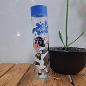 تصویر بطری آب استوانه ای بزرگ لیمون طرح گاو 