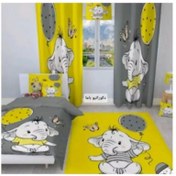 تصویر ست اتاق کودکروتختی، پرده و فرشینه طرح فیل بادکنکی 