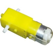 تصویر آرمیچر گیربکس پلاستیکی زرد دو شفت مدل 1B120 80 RPM 