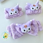 تصویر ست هدبند و مچ بند حوله ای وارداتی کرومی 