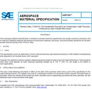 تصویر SAE AMS7028-2024- Titanium Alloy, Ti-6Al-4V, Hot Isostatically Pressed (Low Temperature, High Pressure), Produced by Laser Powder Bed Fusion 