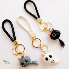 تصویر جاکلیدی سرامیکی طرح گربه 