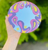 تصویر رنگ ویترای روی آینه طرح 