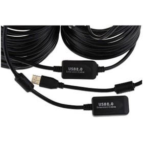 تصویر کابل USB 2.0 افزایش طول فرانت 20 متری (اکتیو) ا (Faranet USB 2.0 Active Extension Cable 20M (Chipset (Faranet USB 2.0 Active Extension Cable 20M (Chipset