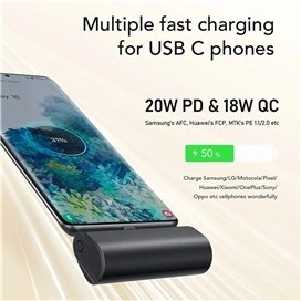 تصویر پاور بانک USB-C برند وگر مدل VEGER PLUGON-C 5000mAh Power Bank 