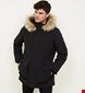 تصویر کاپشن مردانه نیولوک (انگلستان) Black Faux Fur Trim Hooded Parka 