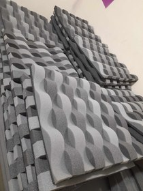 تصویر دیوارپوش سه بعدی فومی مدل موج ا 3D foam wall covering Wave model 3D foam wall covering Wave model