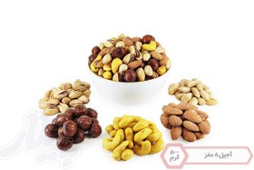 تصویر آجیل 5 مغز 500 گرم Mixed Five Nuts 500g