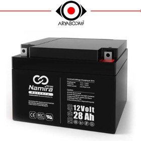 تصویر باتری یو پی اس 12ولت 28 آمپر نامیرا نیرو (12V 28AH) UPS BATTERY NAMIRANIROO NB12-28 