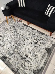 تصویر فرش مدرن پریمیوم کد P28 طرح فرانسوی زمینه نسکافه ای 