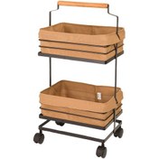 تصویر سبد سیب زمینی و پیاز لیمون مدل 2 طبقه کد 2324 