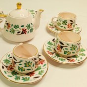 تصویر ست چایخوری طلا کاری شده 