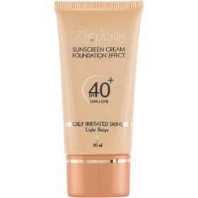 تصویر ضد آفتاب رنگی مدیسان پوست چرب و حساس SPF40 حجم 30 میلی لیتر 1-بژ روشن 