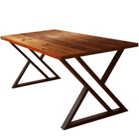 تصویر میز ناهارخوری مدل ترمود E 2 (چوبی آهنی،آهن و چوب،چوب و آهن،آهنی چوبی،روستیک) - مشکی 