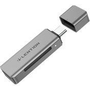 تصویر تبدیل USB-C به SD و Micro SD لنشن مدل C7 