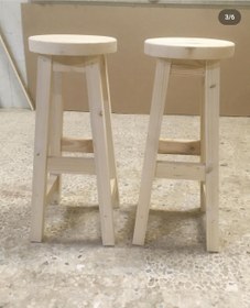 تصویر چهارپایه چوبی Wooden stool