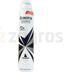 تصویر اسپری دئودورانت 72 ساعته رکسونا مدل INVISIBLE حجم 200 میل ا Rexona 72-hour deodorant spray INVISIBLE model, volume 200 ml Rexona 72-hour deodorant spray INVISIBLE model, volume 200 ml