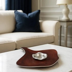 تصویر سینی مزه آلومینیوم _ لارا قهوه ای