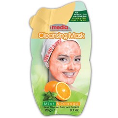 تصویر ماسک لایه بردار صورت نعناع و پرتقال مدیا ا media face mask mint orange 20ml media face mask mint orange 20ml