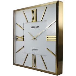 تصویر ساعت دیواری آرتمیس مدل 2026 گلد (طلایی) صفحه سفید 