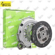 تصویر دیسک و صفحه پژو 405 TU5 والئو سبز هرینگتون اصل فرانسه با بلبرینگ (پری‌دمپر 4 فنر دوبل) 