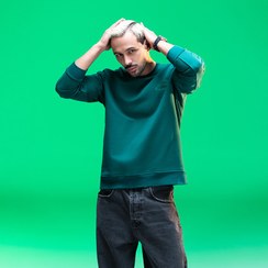 تصویر سویشرت سبز یشمی زیگ zig مدل Society کد 449 