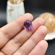 تصویر نگین آمیتیست تراش جواهری طبیعی اصل معدنی کد 9301 